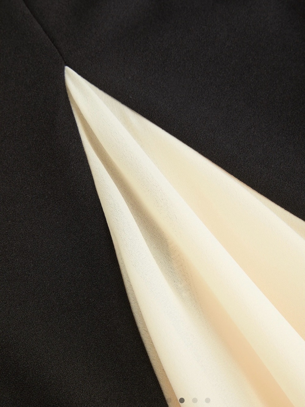 Cider Black Midi Slip Dress with Cream Panels - Picture 5 of 6
